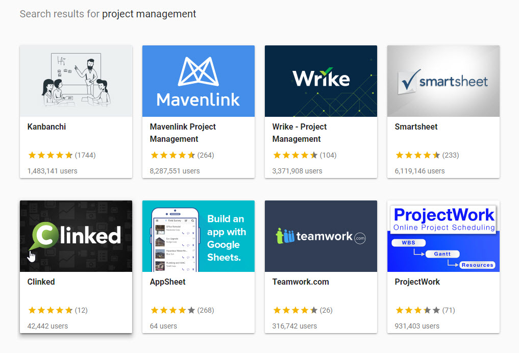 google project management tools