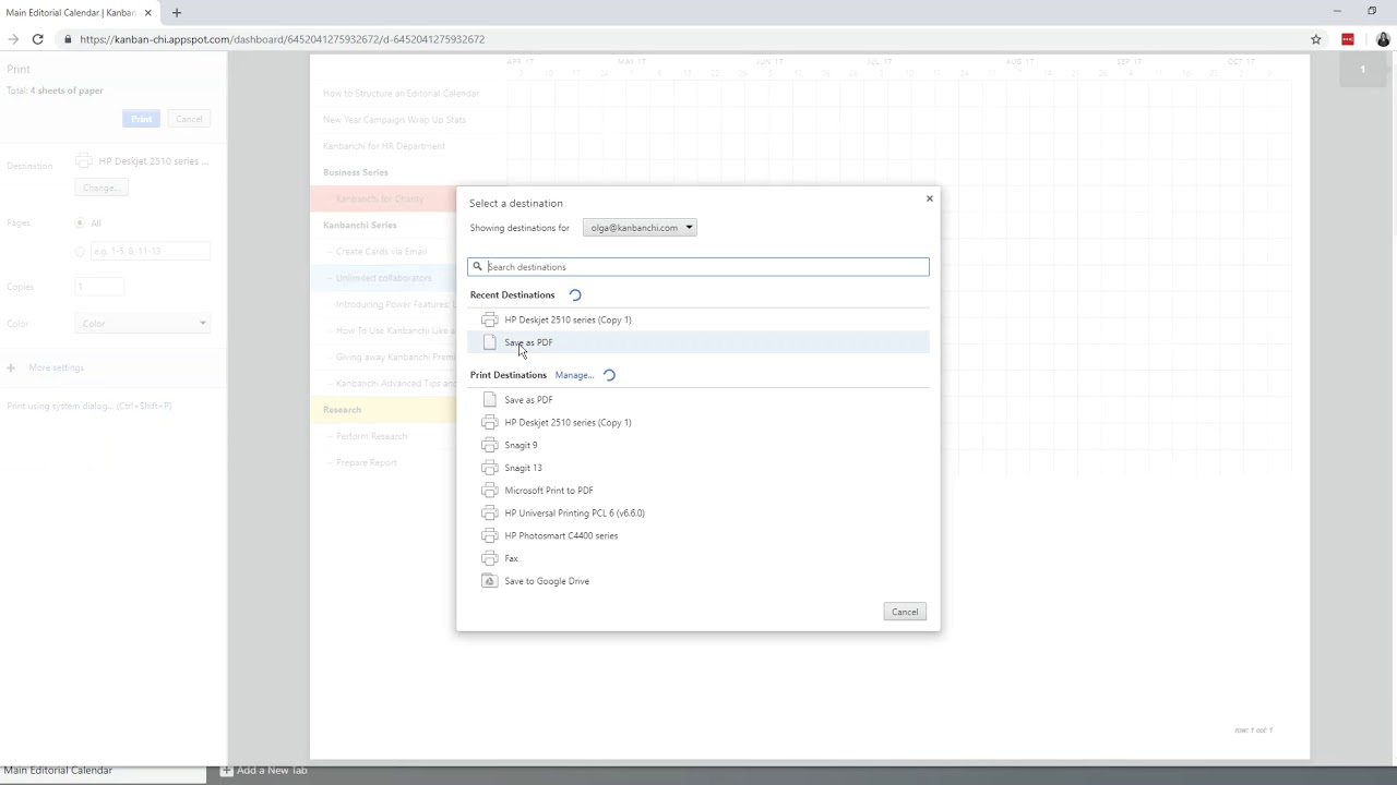 Convert Gantt Chart To Pdf