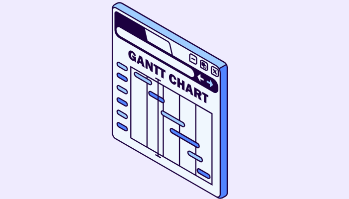 Colorful Gantt chart illustrating project planning and timelines