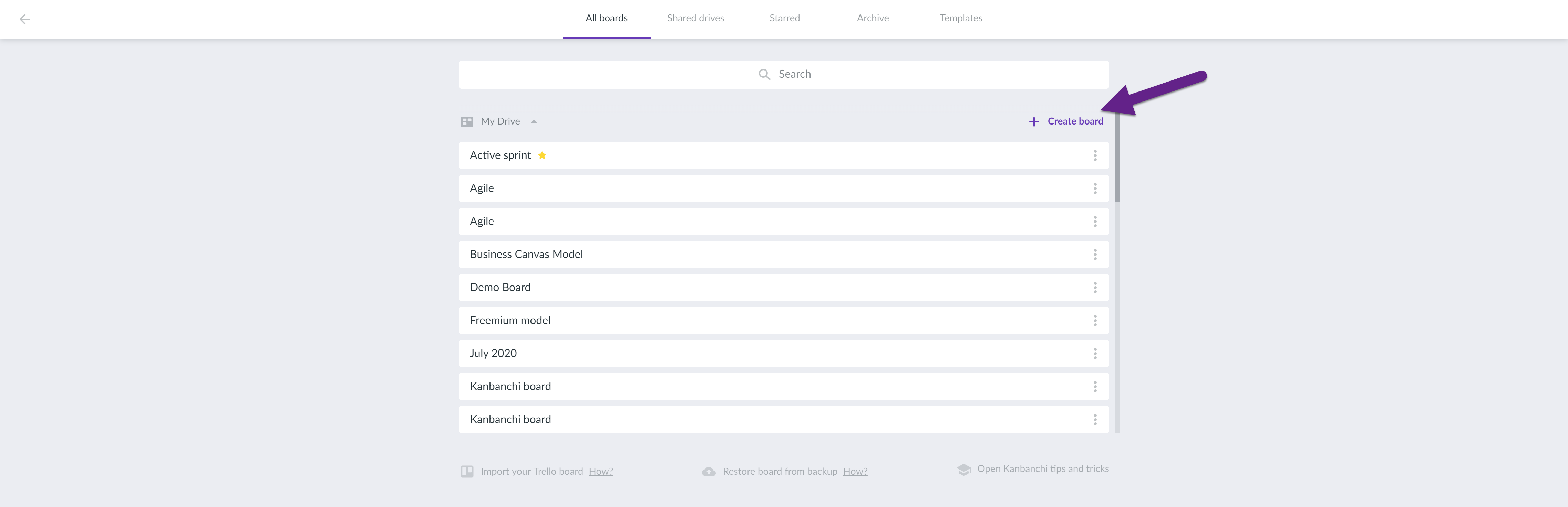 kanban setup