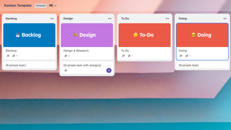 Trello task management software dashboard screenshot