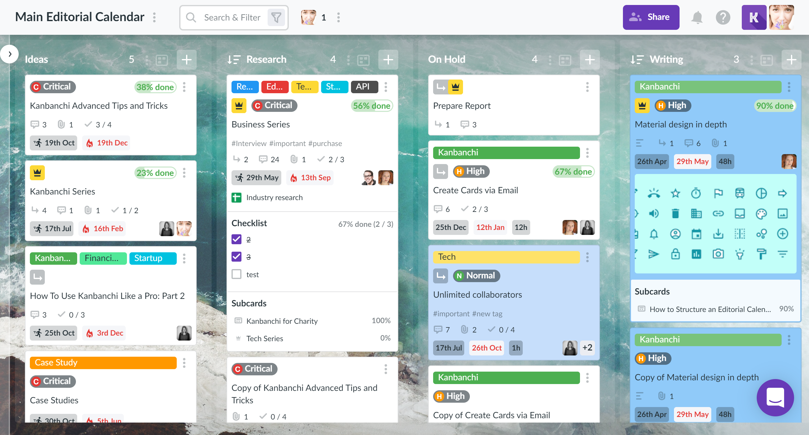 google workspace kanban board