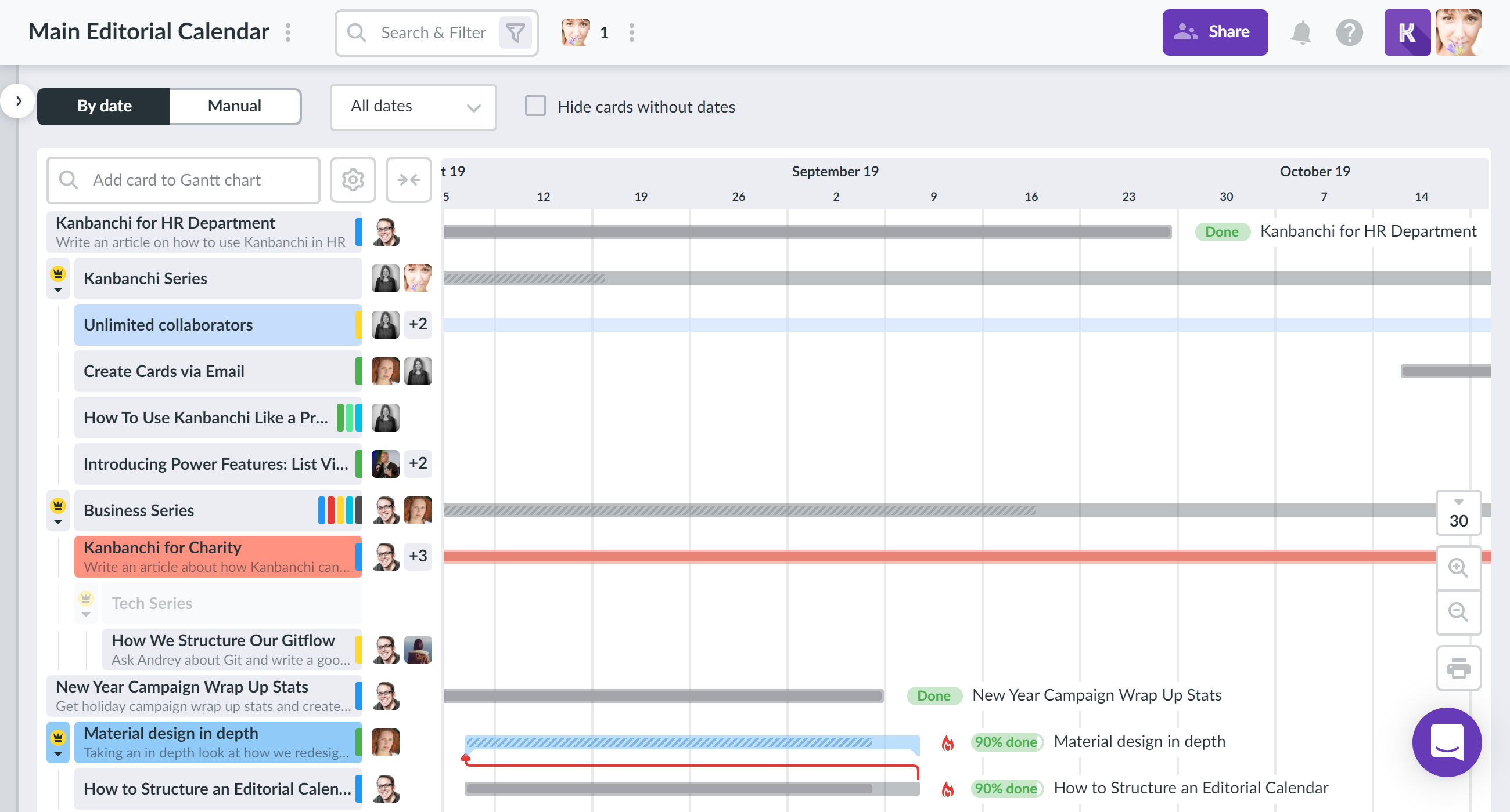 google workspace gantt chart