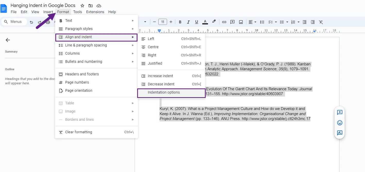 indent-google-docs