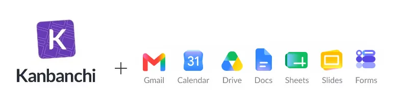 Illustration of Kanbanchi's compatibility with Google Workspace
