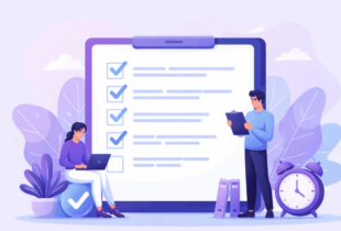 Team using a digital checklist for Google Workspace task management.