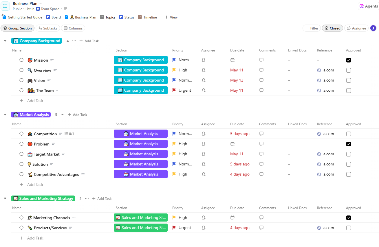 ClickUp project management software for Google Workspace