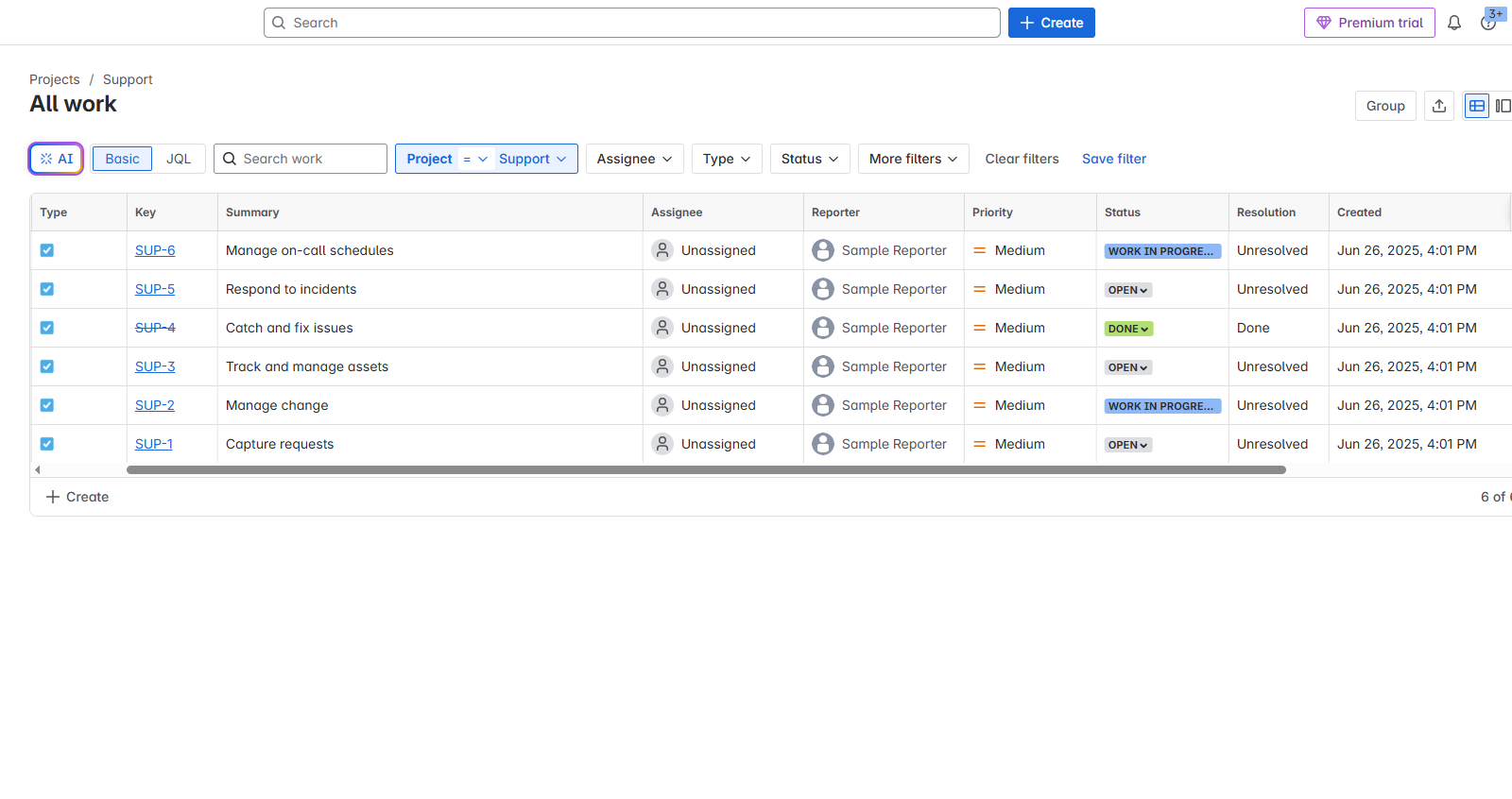 Jira by Atlassian – a strong Asana competitor for software development teams Jira interface – agile project management tool and Asana alternative for developers
