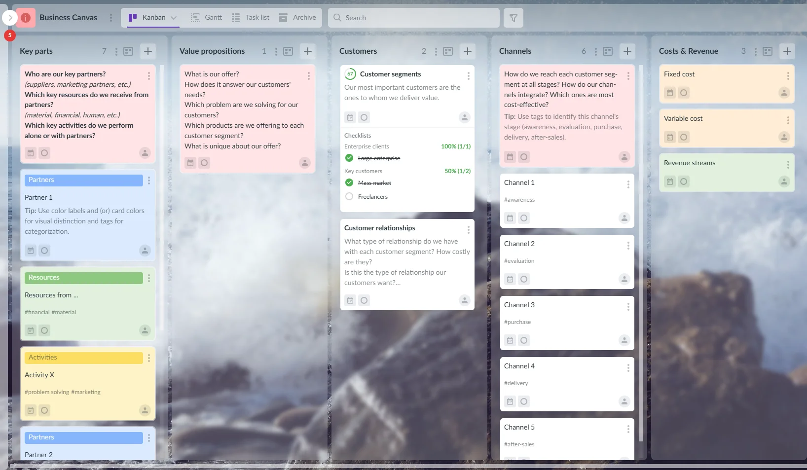 Kanbanchi Kanban Project Management Kanbanchi project management tool interface