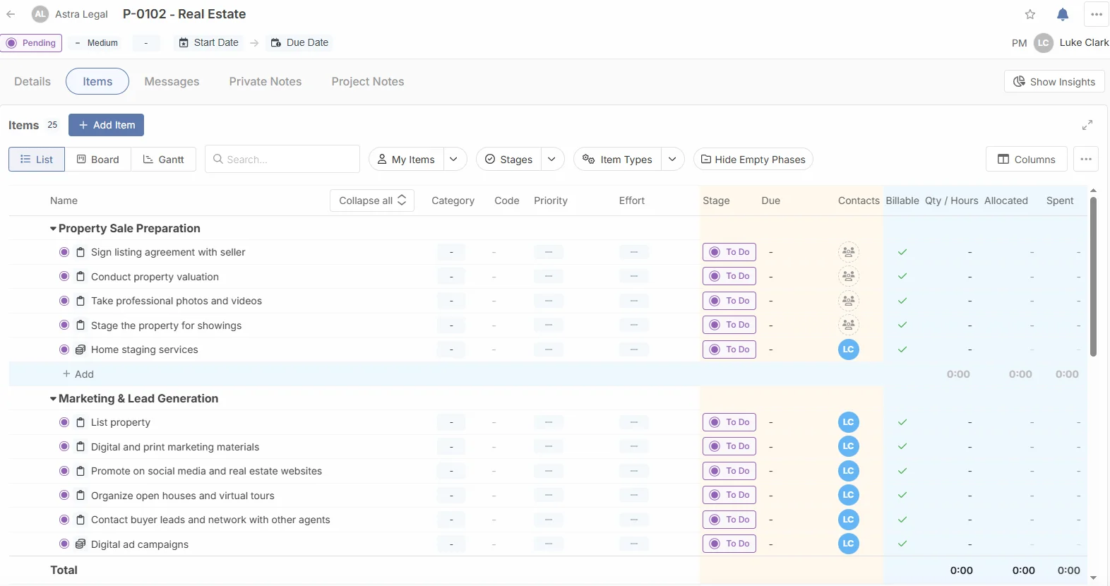 ProWorkflow Project Management with Billing ProWorkflow project management interface