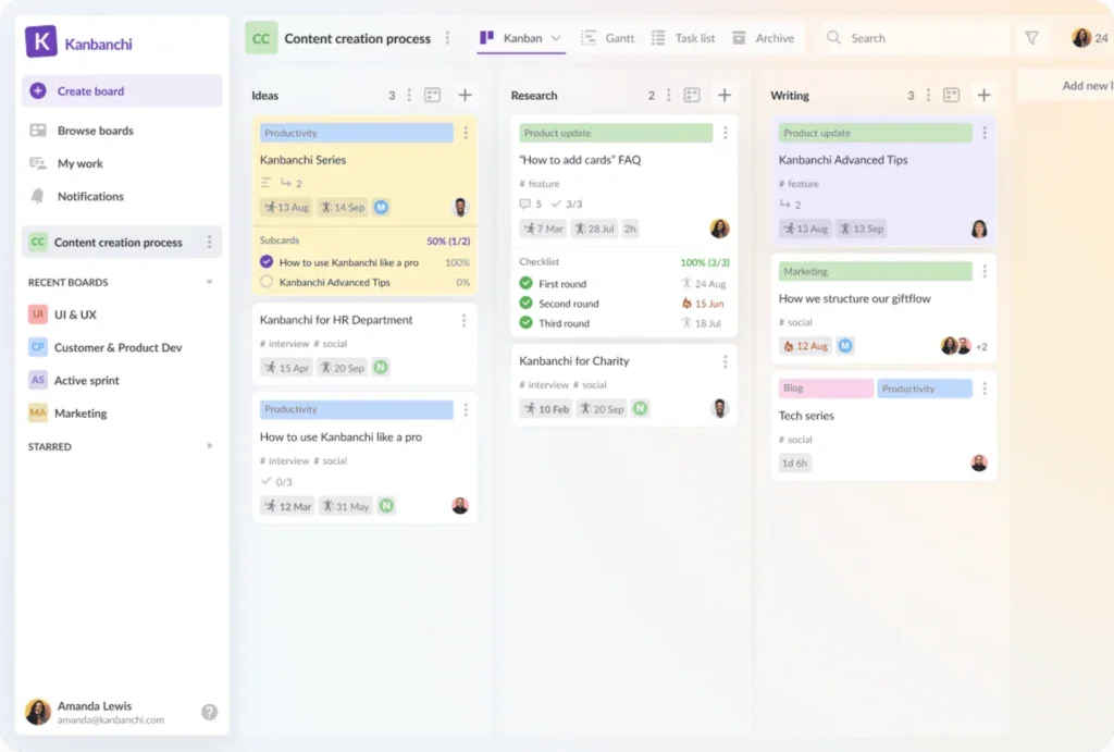 Kanbanchi project management and assets management solution