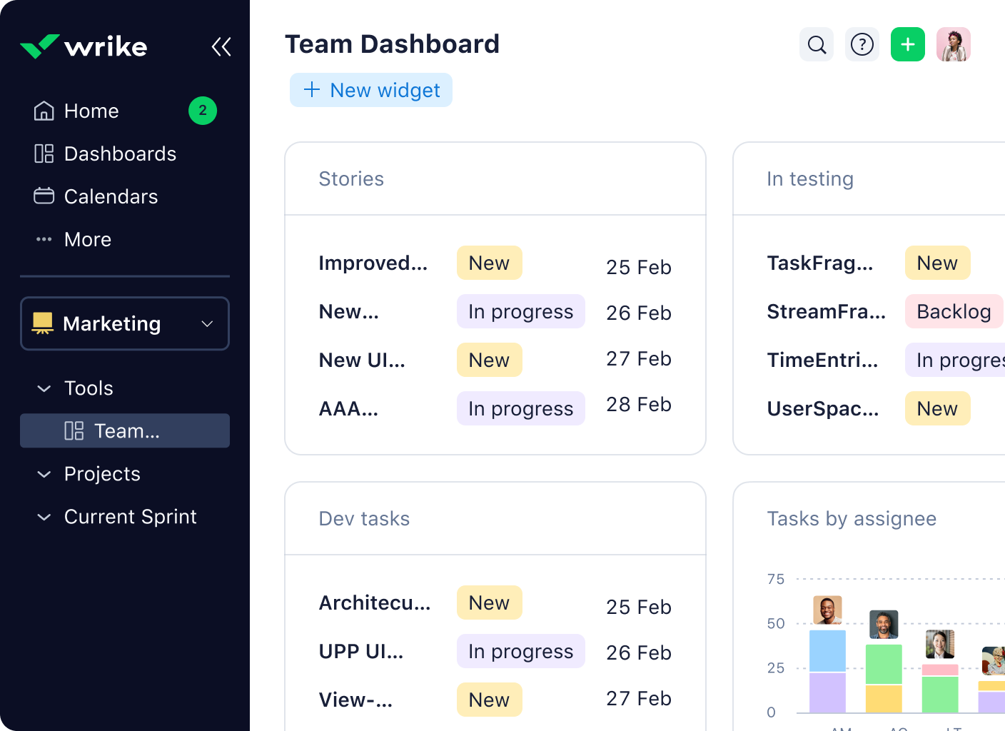 Wrike interface