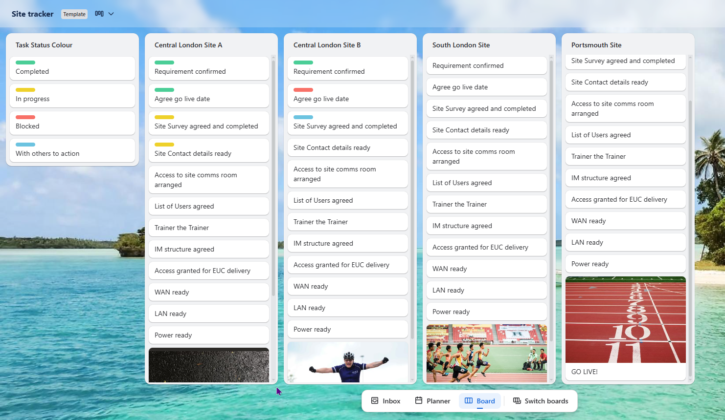 Trello Kanban board with task cards