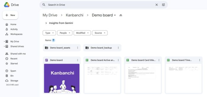 Kanbanchi inside Google Drive
