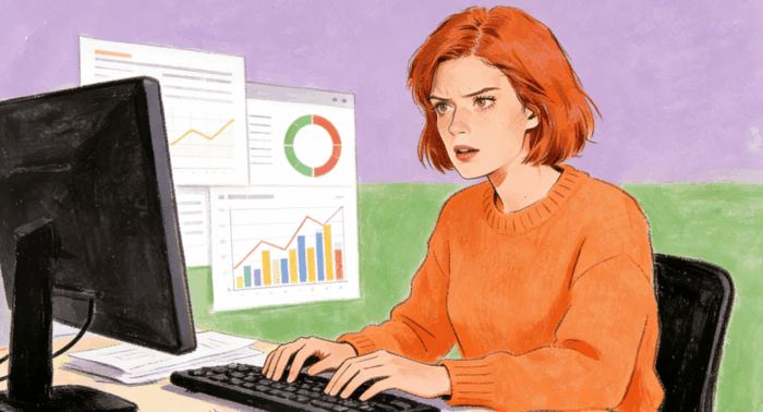 searching-for-the-best-product-management-software Woman browsing the internet in search of the best product management solution