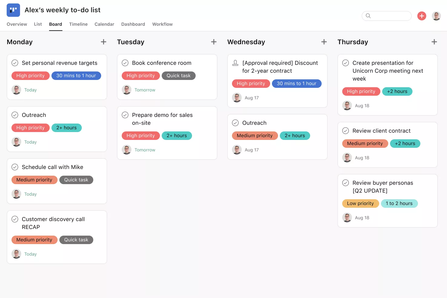 Asana Kanban board showing task cards, workflow stages, and team assignments for hybrid project management.