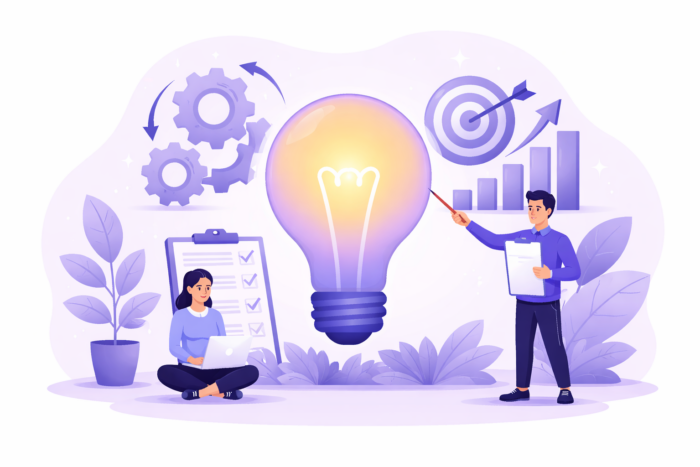 Kaizen continuous improvement concept illustration