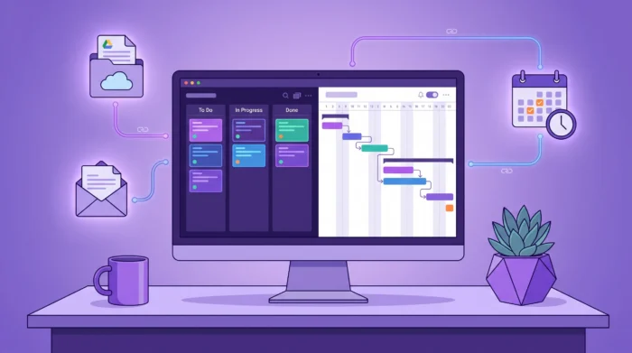 Kanban board and Gantt chart integrated with Google Workspace