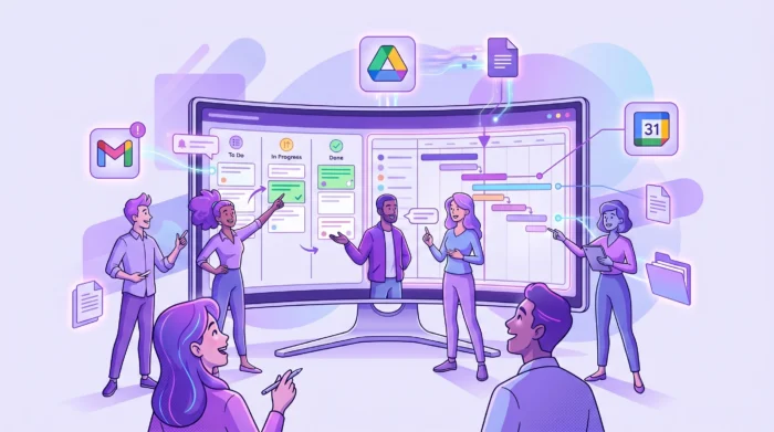 A planner for Google Workspace should connect communication, files, calendars, and visual task tracking into one workflow