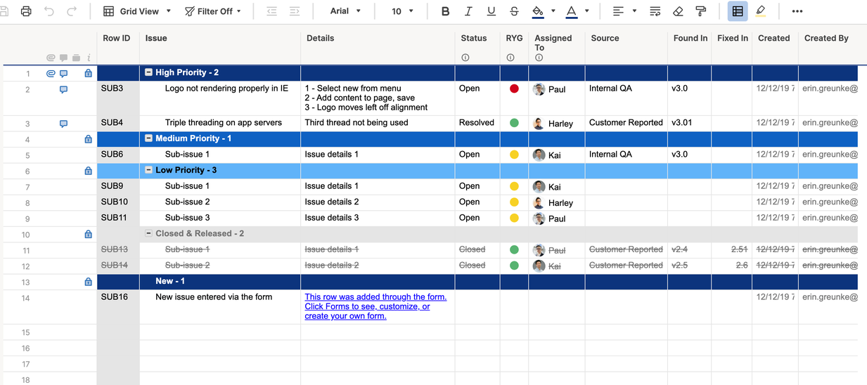 Smartsheet dashboard combining spreadsheets, automation, and project tracking for modern project management tools and software