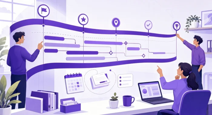 google-gantt-chart-main-image A digital illustration of the Gantt chart