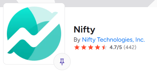 Screenshot showing Nifty’s G2 rating with a score of 4.7 out of 5 stars