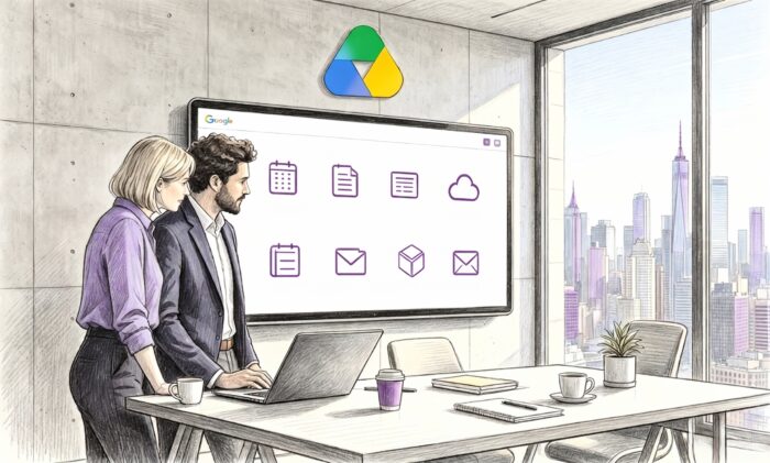 A team reviews project management tools that can connect with Google Drive